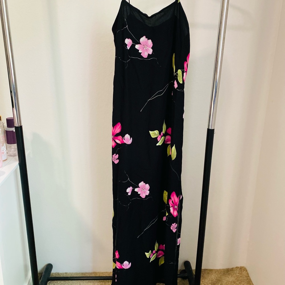 Floral Black Maxi Dress